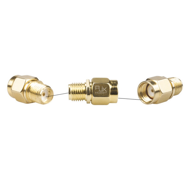 RJXHOBBY 4PCS RF Coaxial Adapter SMA Female to RP-SMA Male, 50 Ohm, VSWR < 1.20, Gold