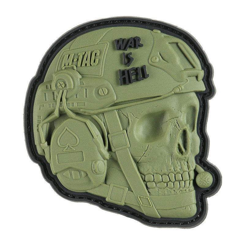 M-Tac War Is Hell 3D PVC Patch in Olive Green