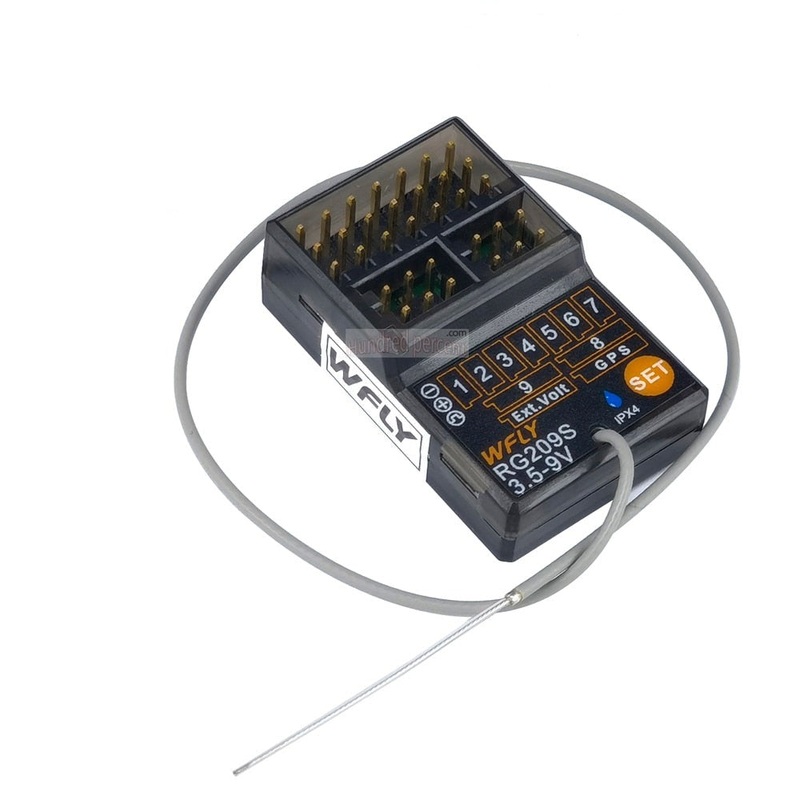 WFLY RC RG209S RG206S Receiver -Small RX RC 9CH PWM For 6CH X9 Transmitter RC Radio SG01 GPS Module RC Car Boats Tanks Robot RG206S