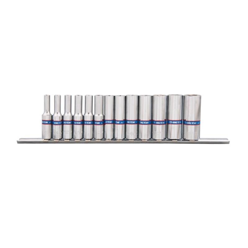 1/4" Socket Set with 13 Pieces on a Rail