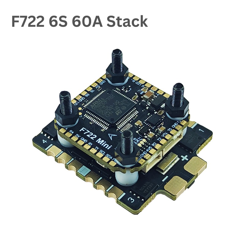 DAKEFPV F722 Mini Flight Controller + 60A 6S 4-in-1 ESC Stack F4 FC - ESC Combo for FPV Drones