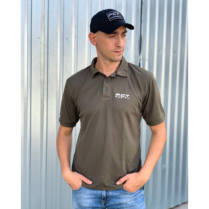 FCT Coolpass Moisture-Wicking Polo Shirt in Khaki