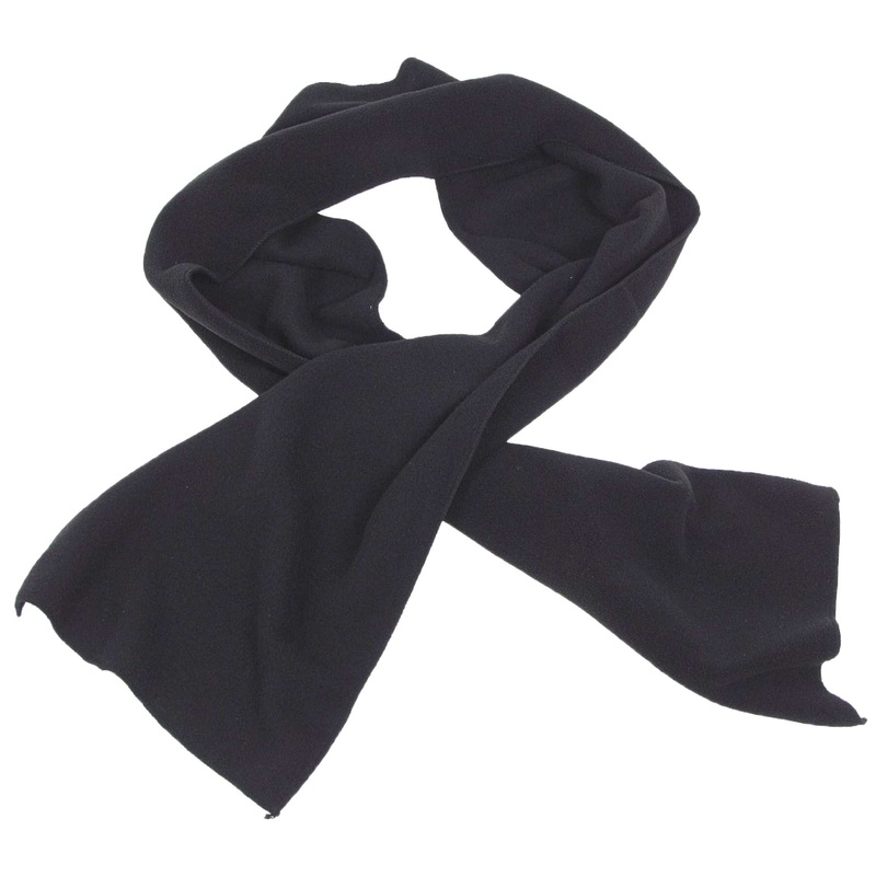 MFH Fleece Scarf 160x25 cm in Black