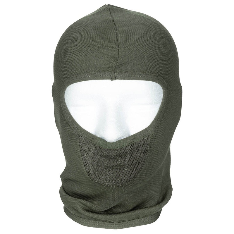 MFH Rugged Balaclava with One Opening in Olive Green and Black
