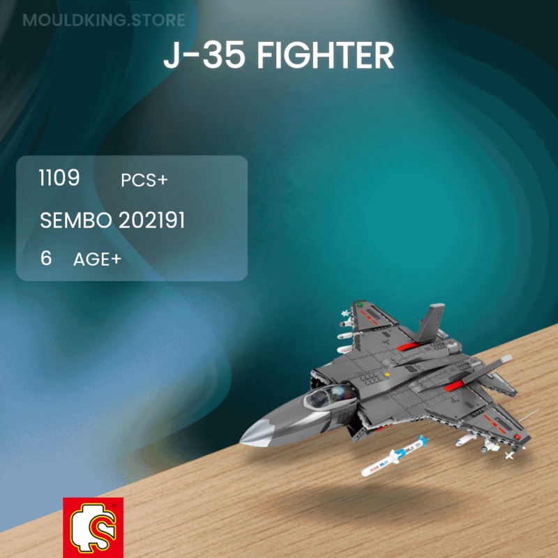 SEMBO 202191 J-35 FIGHTER with 1109 Pieces