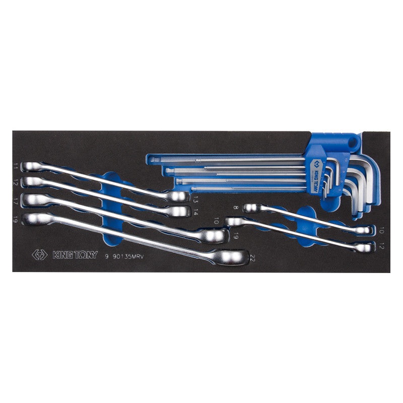 15-Piece Open-End Wrench and Hex Key Set