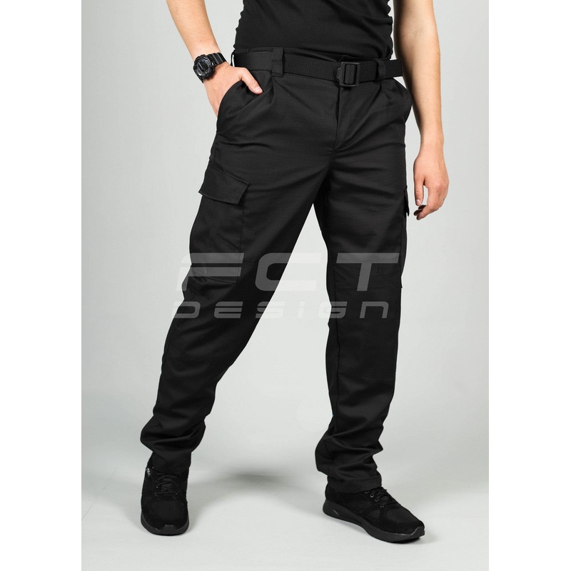 Black Ripstop Professional Cargo Summer Pants