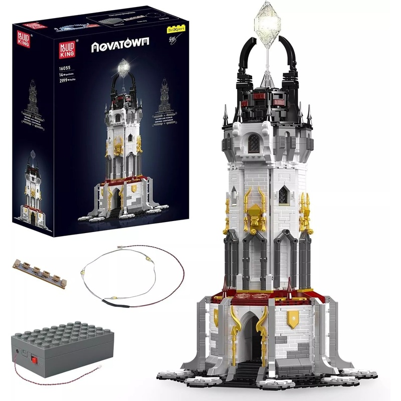 Mould King 16055 MOC Creactive Medieval Lighthouse Lighting Building Blocks Set
