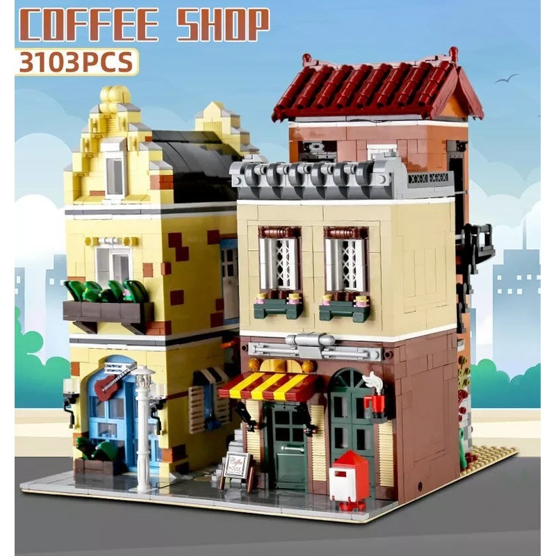 MOULD KING MOULD KING 16008 Coffee House Modular Building Brick 3103 PCS Set
