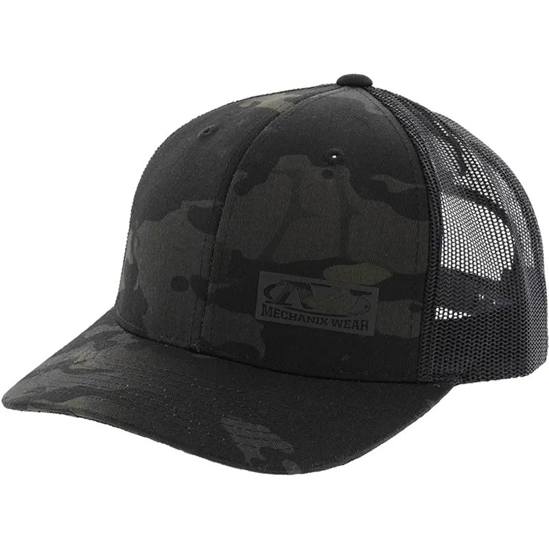 Mechanix United We Work Nap-Back Hat in Black/Outdoor Print, Versatile Design