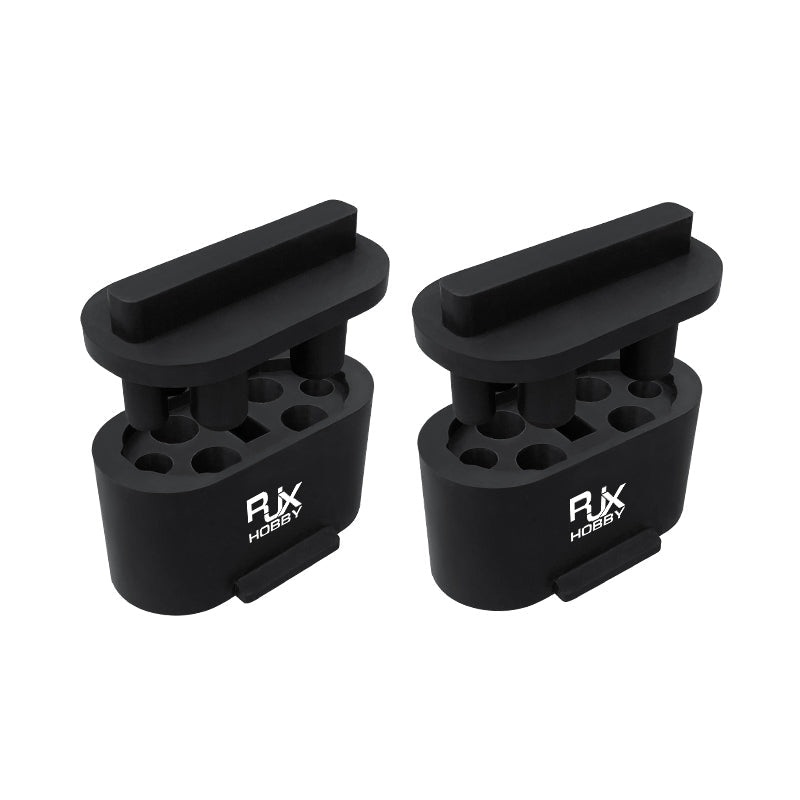 2 Sets RJX Rubber Protective Cover Dust Cap for DJI T60 Battery Socket Distribution Board (Black)