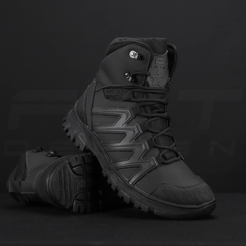 Black Urban Winter Boots with Gore-Tex Membrane and Slimtex Italian Eco-Leather
