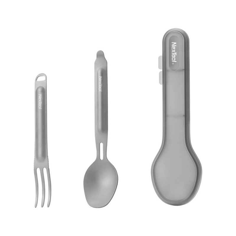 NexTool Titanium Tableware Set - Spoon and Fork for Camping