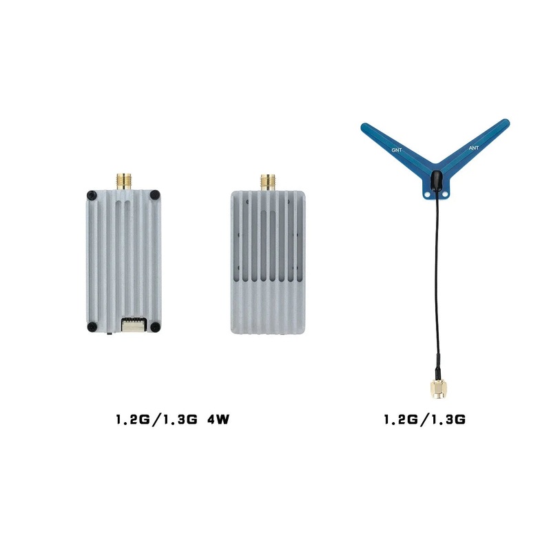 Rushfpv 1.2G 1.3G 4W 8CH VTX - High Power Analog Video Transmitter for Long-Range FPV Drones official set