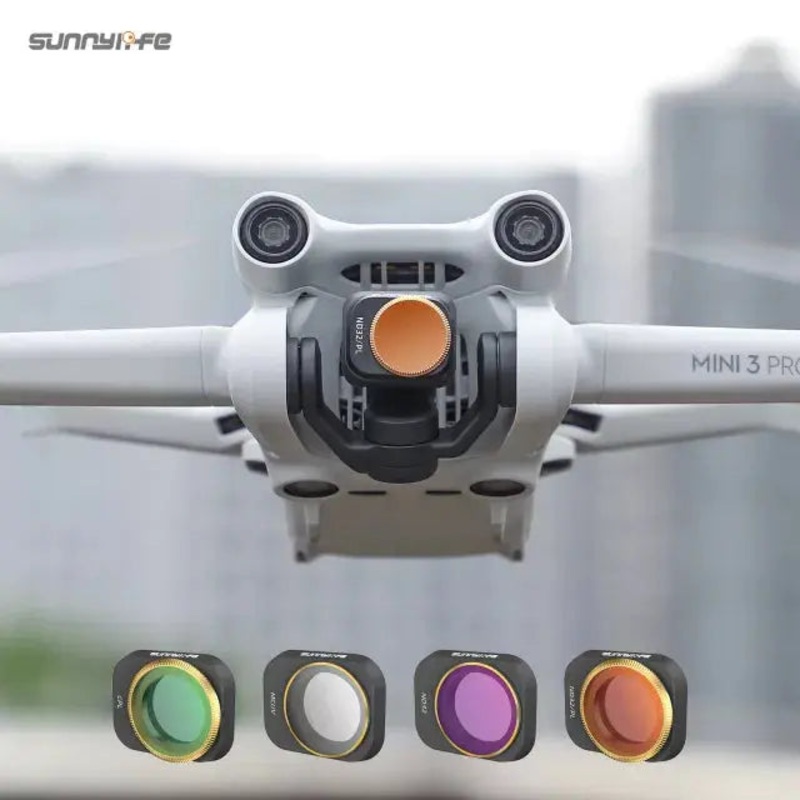 Sunnylife Super Light 4pcs Mixture ND4+ND8+ND16+ND32 Lens Filter for DJI Mini 3 Pro