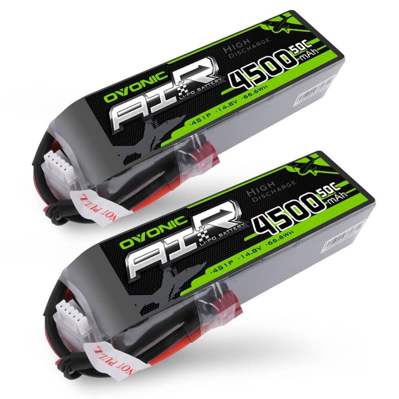 2OVONIC 4S LiPo Battery 4500mAh 50C 14.8V with Deans Plug for RC Airplane 1/8 RC Cars RC Monster Truck