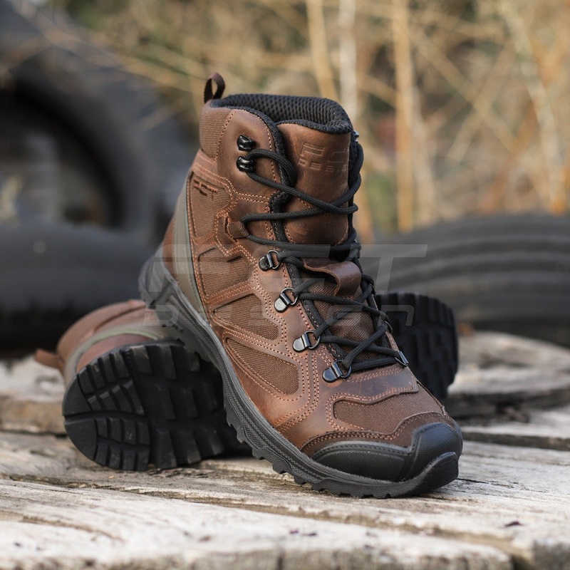 Brown Cordura Mid-Season Rugged Boots