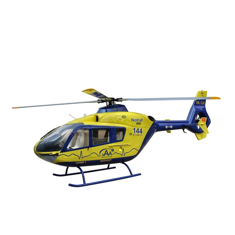 EC-135 800 ARF 800 Size ARF Lions Air RC Helicopter Fuselage Yellow Blue T2 KIT