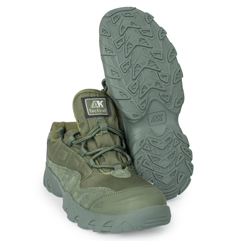 Rugged Sneakers with Rubber Sole in AK Olive