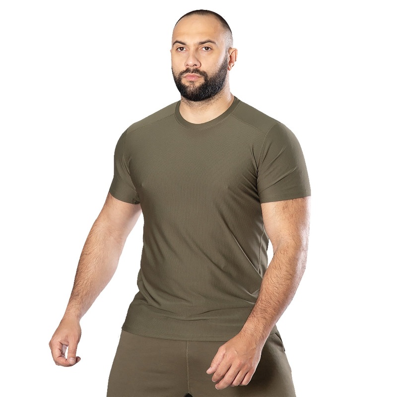 Chiton CoolPass Grid 2.0 Olive T-Shirt, Size S