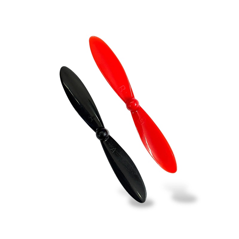 Original Mini Propeller Pair | Red and Black Clockwise Pack of 2 for 8mm Motor
