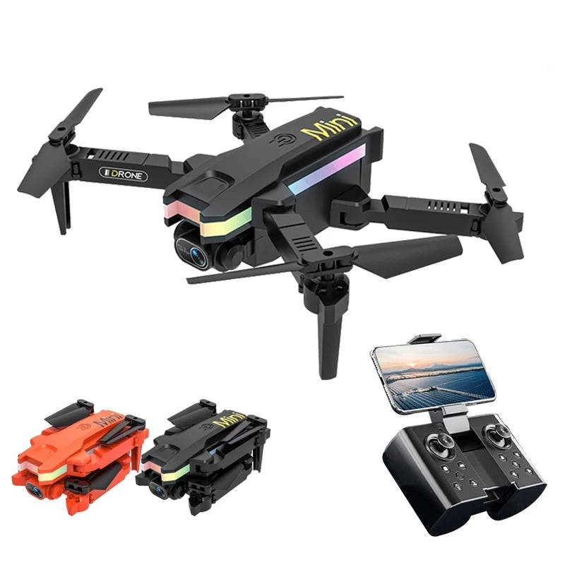 XT8 RC Mini Drone - 2024 New 4K Dual HD Camera Video Shooting Led Drone Quadcopter with FPV One-Key Return Toys for Kids Gift Black No Camera 1B