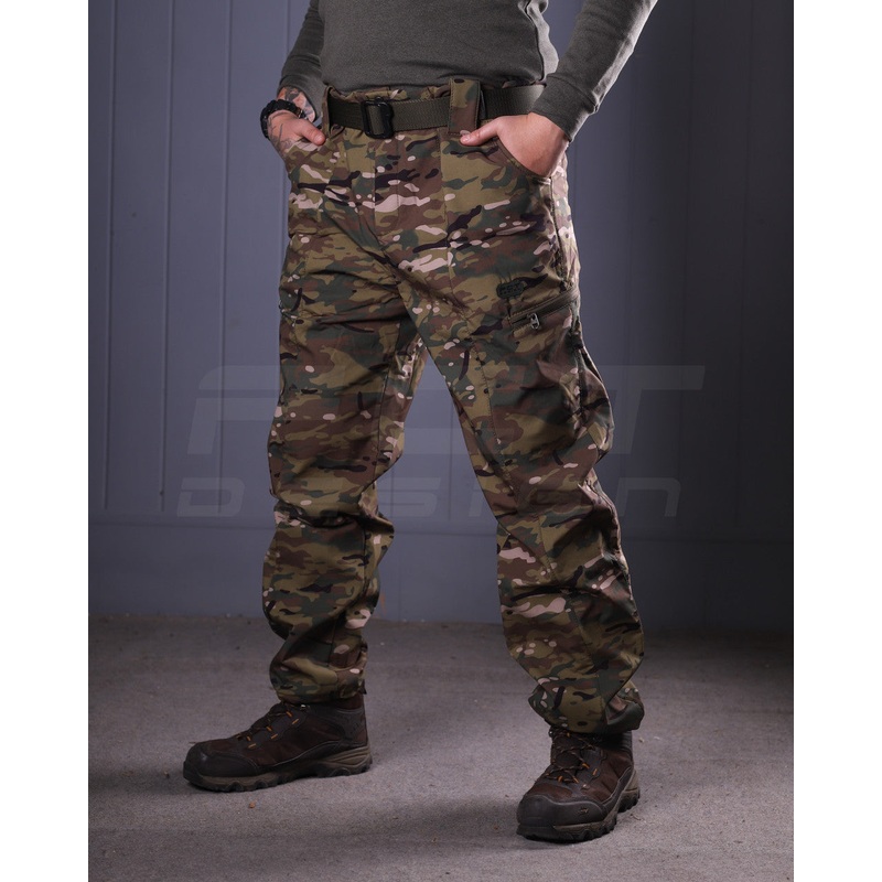 Hunter Softshell Winter Pants MultiCam Green Insulated Thermo Fleece