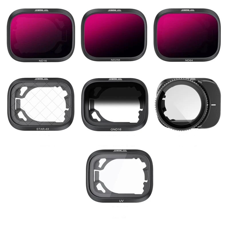 Lens Filter For DJI Mini 3 Pro ND16 ND64 ND256, UV, GND16/64/256 Gradient ND Snap-On Filters, 0.7g AGC Glass ND Filter Set