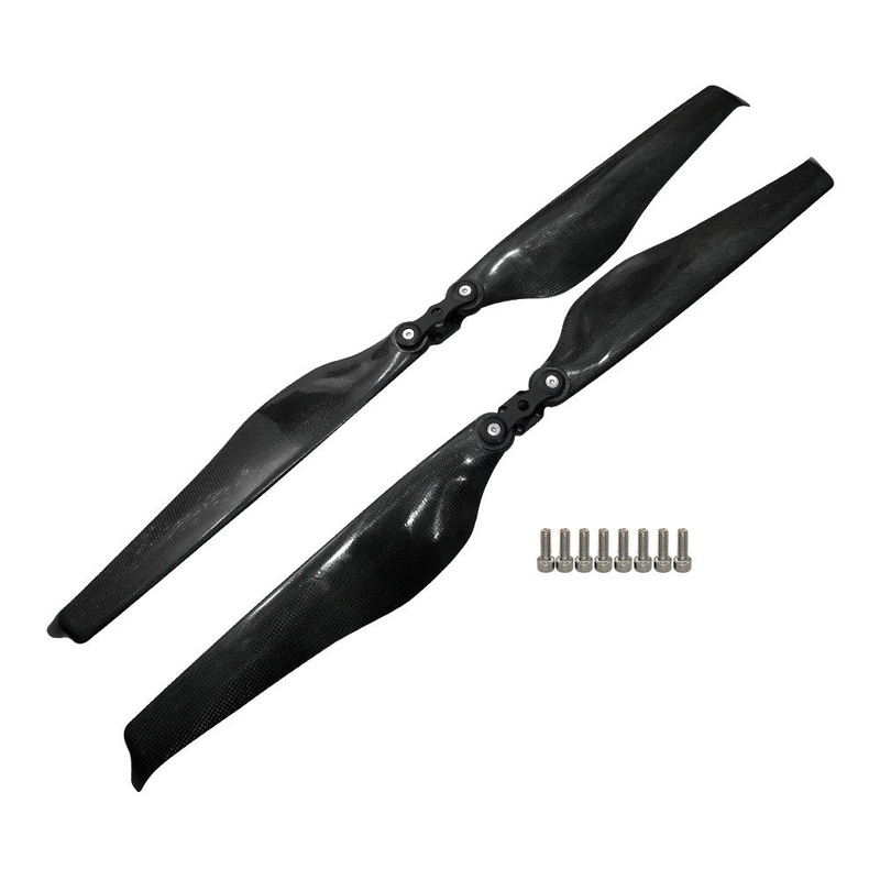 Quite 34 x 11.2'' Fold Propeller Carbon Fiber + PMI Aviation Bubble Composite Carbon Prop Lightweight