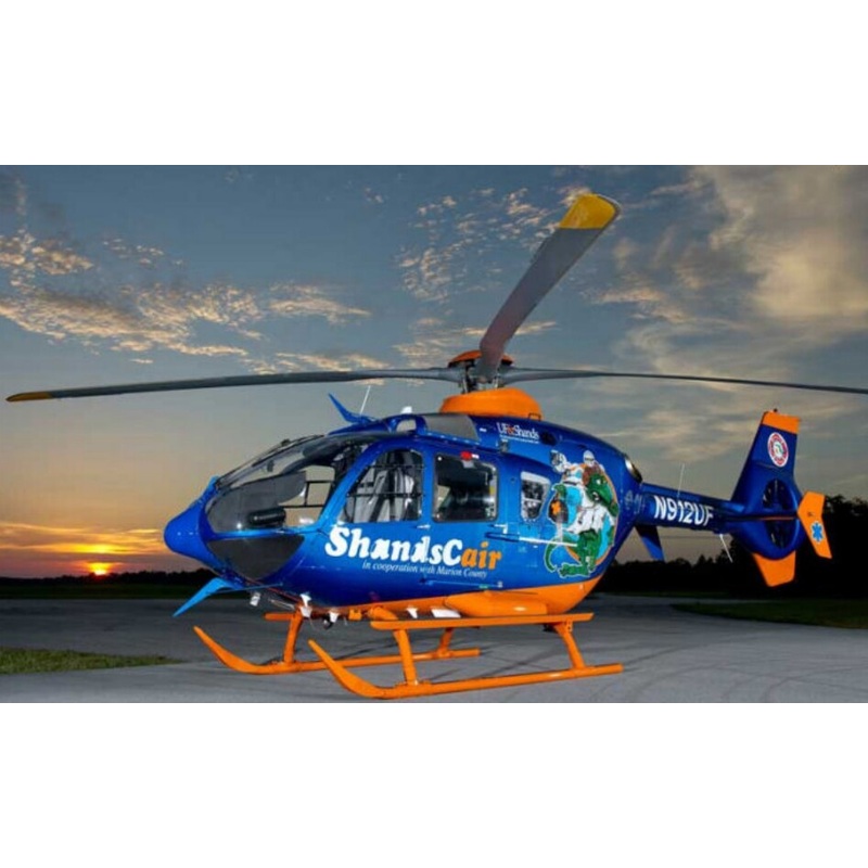 800 Size EC-135 T2 Shands Air RC Helicopter Airframe Blue Paint ARF Version
