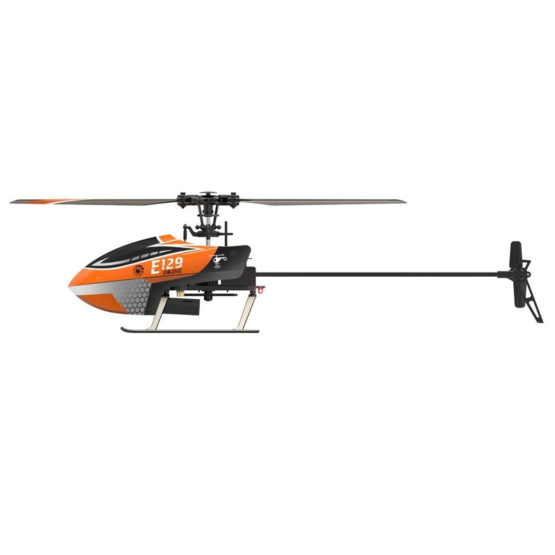 Eachine E129 RC Helicopter - 2.4G 4CH 6 Axis Gyro Altitude Hold Flybarless RTF Optional Mode Right and Left Hand Upgrade E119 Toys 1 battery Left Hand