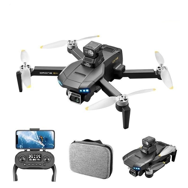 S+ GPS Drone - 6K HD Dual HD Camera Laser Obstacle Avoidance Aerial Photography Brushless Motor Foldable Drone Quadcopter RC Distance 1200M Professional Camera Drone Max 6K 1B