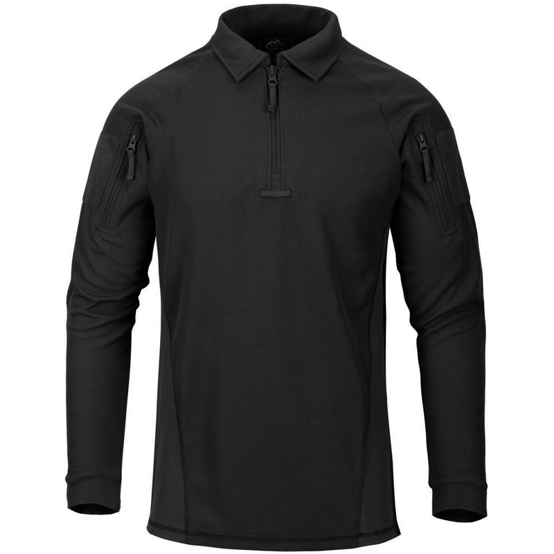 Helikon Range Long Sleeve Polo Shirt - Black