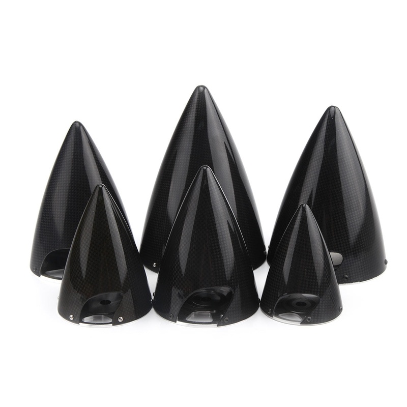 Sharp Cone Carbon Fiber Spinner W/ CNC Back Plate ( 3~6inch )