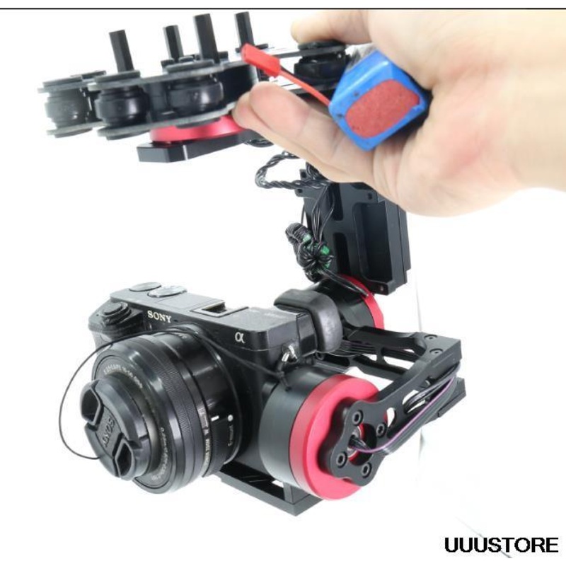 UUUSTORE 3 Axis Brushless Camera Gimbal w/32bit Alexmos Controller Motor for RC bmpcc Sony NEX5/6/7 BMPCC G4 Aerial Photography