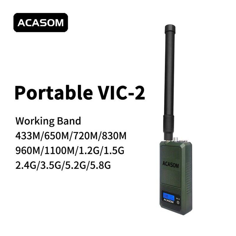 ACASOM Portable VIC-2 2400-2500MHz 2.4G FPV Drone Jammer - 10W 20W 30W 40W 50W 60W Gallium Nitride Digital Source Lora FPV Drone Block Module