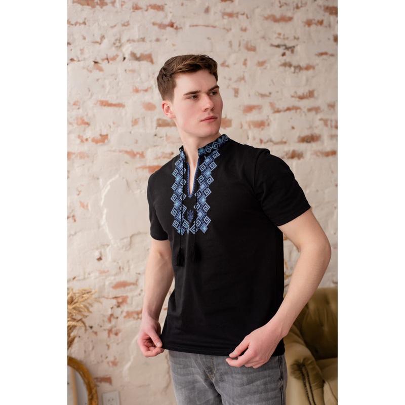 Men's Embroidered T-Shirt, Ukrainian Traditional Design