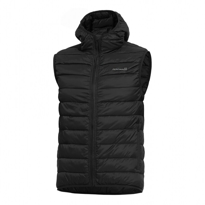 Pentagon Aurora Hooded Vest in Black