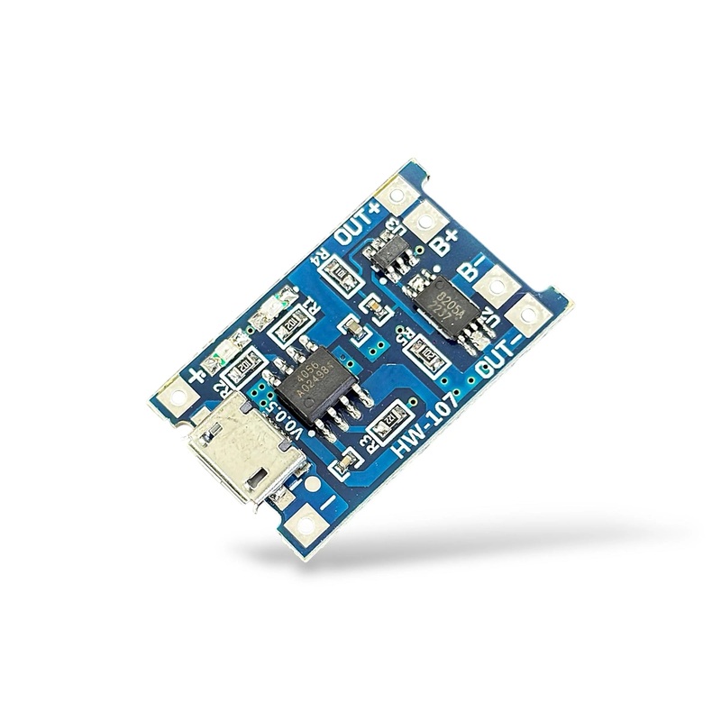 TP4056 Type-B Micro USB Lithium Battery Charging Module | 1A 3.7V Li-ion Charger Board with Protection for DIY Projects