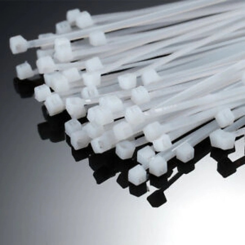 300 x 3.6mm Zipties White