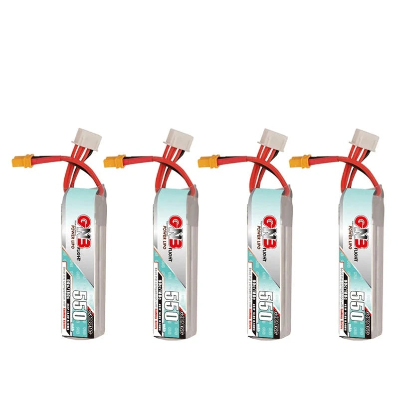 4PCS GNB 4S 14.8V 550mAh 90C/180C LiPo Battery For FPV Drone 4Pcs Battery