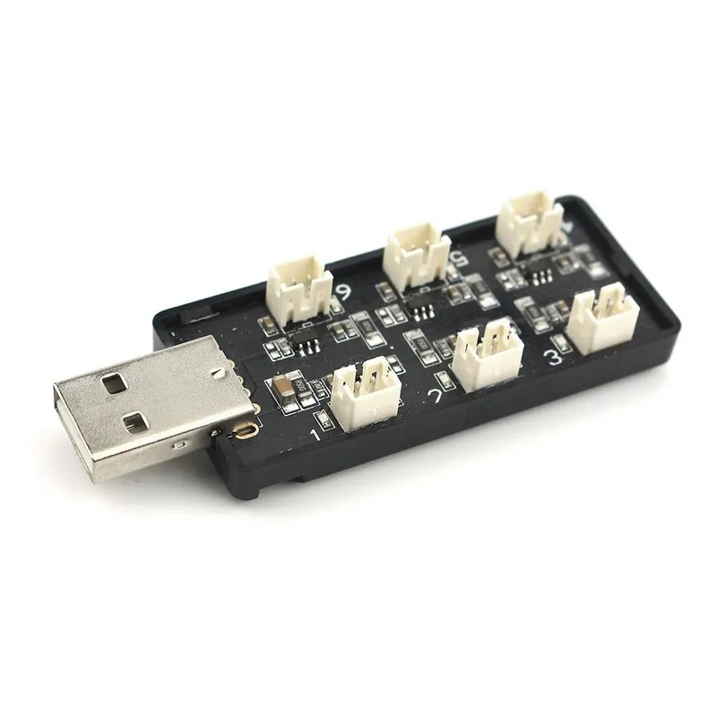 EMAX Charger 6-Port 1S LiPo USB PH2.0 - USB Input