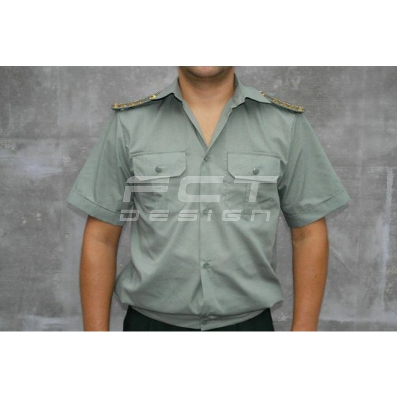 Short Sleeve Professional Shirt in Olive Green