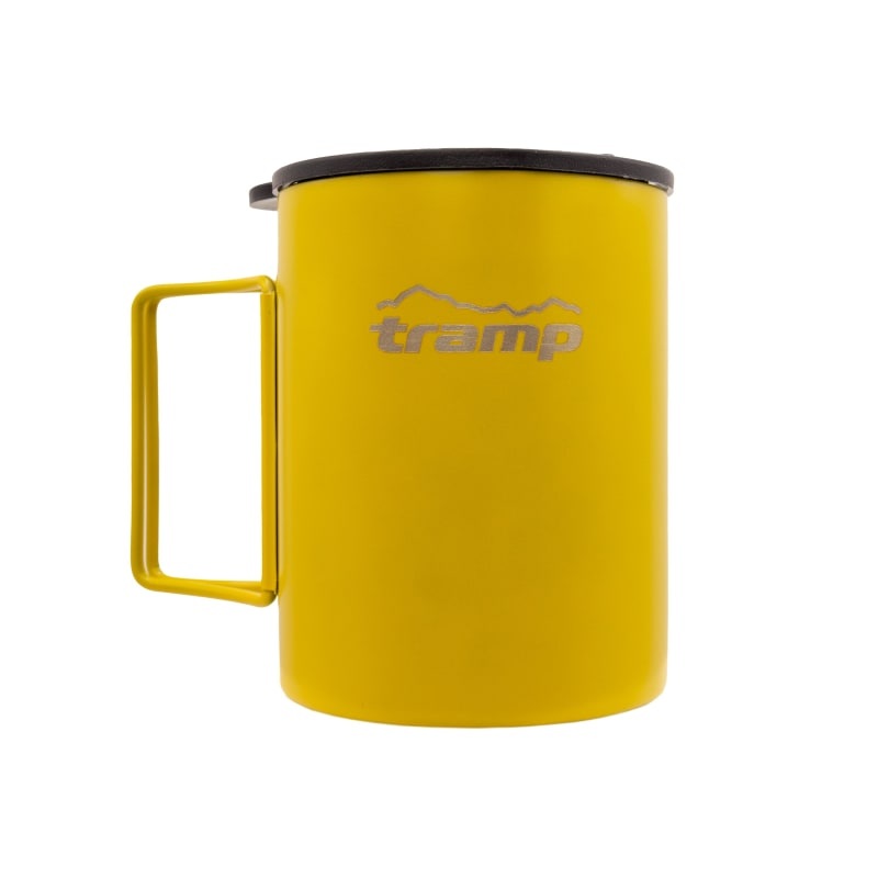 TRAMP Collapsible Handle Thermo Mug with Drinking Spout, 400ml Mustard