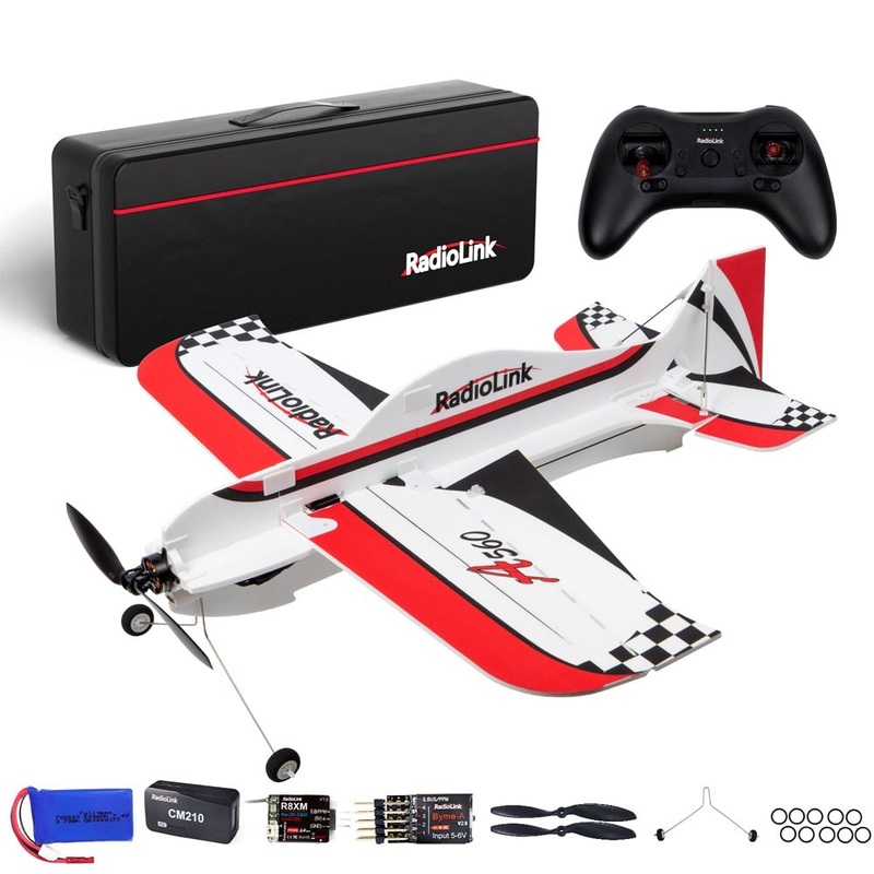 Radiolink A560 Airplane - RTF PNP 4CH RC Plane 580mm Wingspan 6 Modes Ready to Fly 3D EPP Trainer Beginner Set Gyro Assist System A560 RTF T8S MODE2