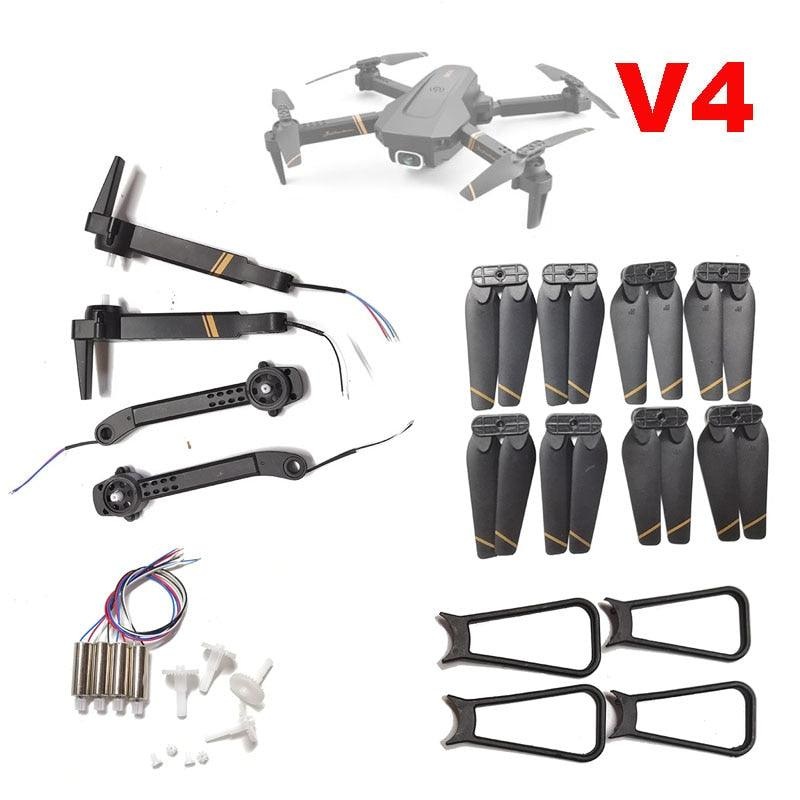 4DRC V4 RC Drone RICHIE RC Quacopter Propeller Blades Wing Arm Motors Engine Spare Parts 4D-V4 Battery White