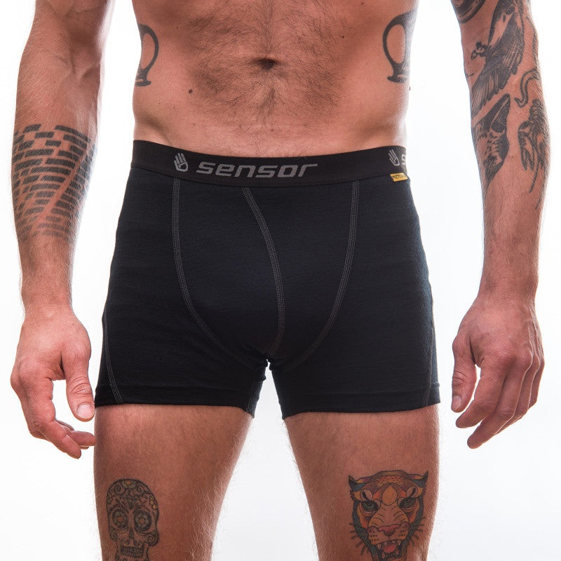 Men's Sensor Merino Active Thermal Underwear Pants in Black