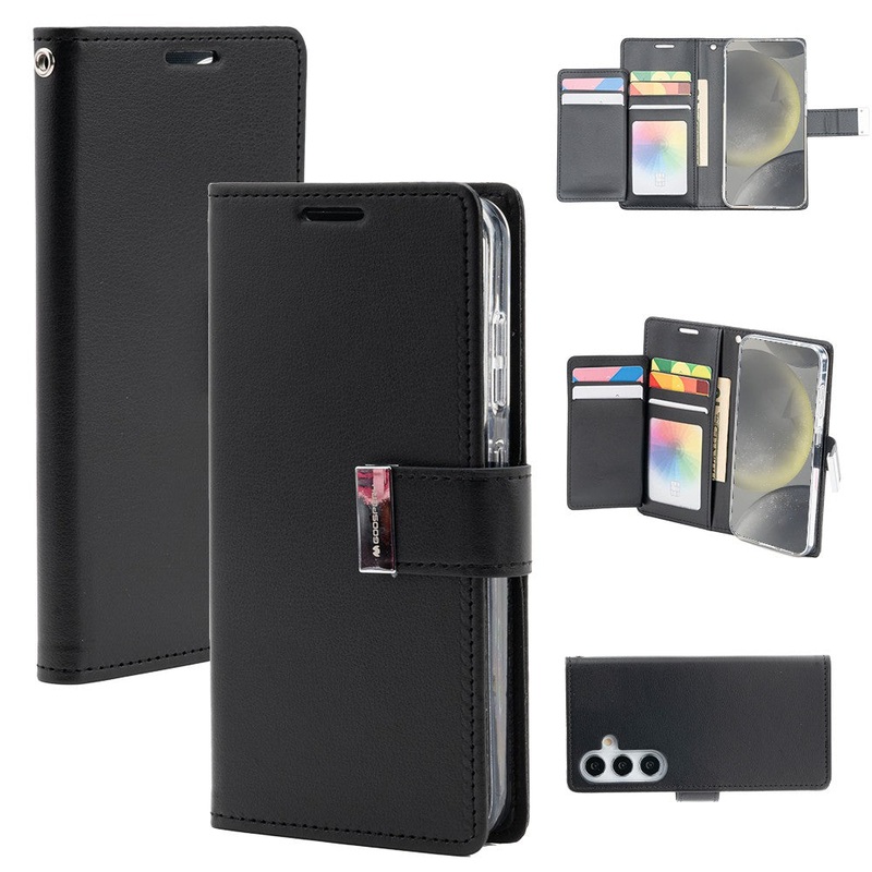 Mercury Rich Diary Case for Samsung Galaxy S25 Plus Black