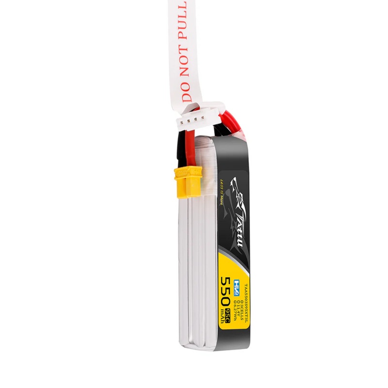 Tattu 550mAh 3S 95C 11.4V HV Lipo Battery Long Pack with XT30 Plug