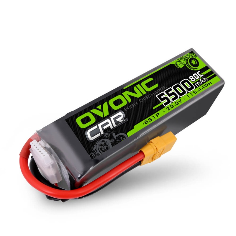 Ovonic 80C 6S 5500mAh LiPo Battery 22.2V with XT90 for RC Car Airplane Heli